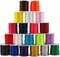 656 Yards 1mm Rattail Satin Nylon Trim Cord 20 Colors Silk Cord Beading String for Necklace Macrame Friendship Bracelet Chinese Knot Kumihimo Dream Catchers Braid Hair